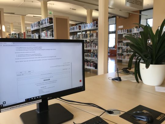 Internet-Arbeitsplatz in der Stadtbibliothek