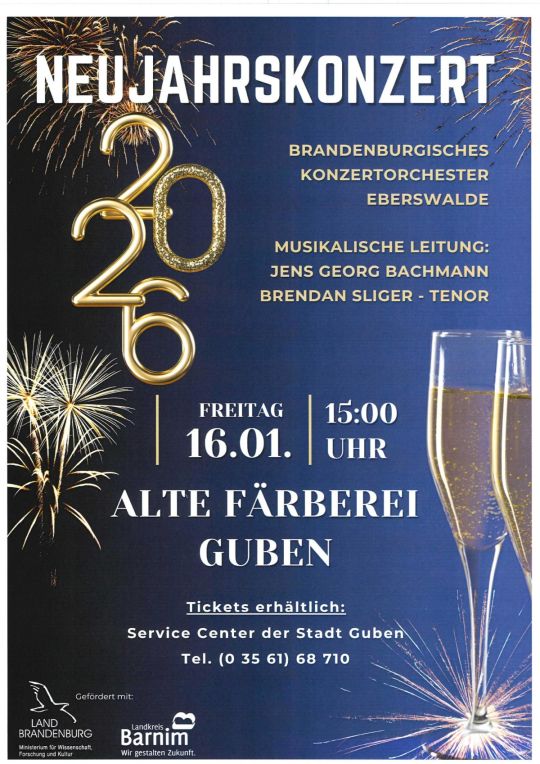 Ausverkauft: Neujahrskonzert 2026 in Guben – Festlicher Jahresauftakt mit dem Brandenburgischen Konzertorchester Eberswalde